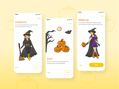 Halloween Apps app application awesome design design halloween halloween app handrawing illustration inspiration trendy trendy design ui ui design user friendly viral design