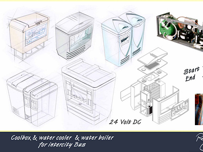 Coolbox ,Water fountain and water heater for Bus