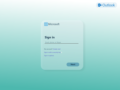 Outlook.com Sign-in Page Concept Design #1 login microsoft outlook sign in signup ui webdesign website website design