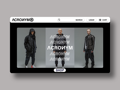 ACRONYM Landing Page Concept Design