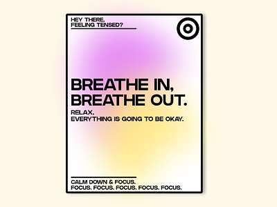 Breathe in, Breathe out Poster. design exhale figma inhale poster relax typography