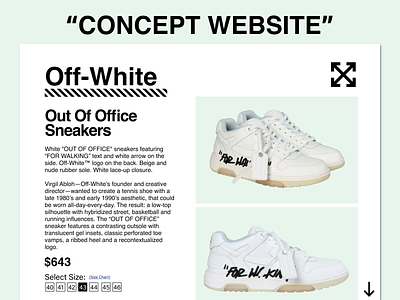 Weekly Warmup (74): Off-White Product Page Concept design helvetica luxury fashion off white product page sneakers virgil abloh web design website weekly warm up
