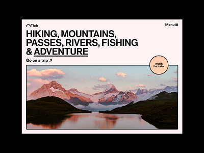 Travel Agency Website: Rebound adventure design explore hiking minimal mountains rebound travel travel agency traveling web web design website