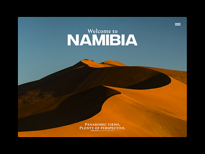 Namibia (Tourism) Landing Page Concept africa landing page minimal namibia tourism web design website