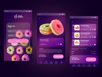 Food Mobile App Design apps art design donuts donutsapp donutsapps elegan graphic design inpirationdesign logo mobile mobileapps space spaceapps spacetheme technology ui uiux ux