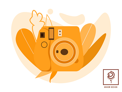Camera camera flatdesign illustraion illustrator khmer knhomdesign leaf orange romdoul vector