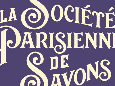La Société Parisienne de Savons packaging signs typography