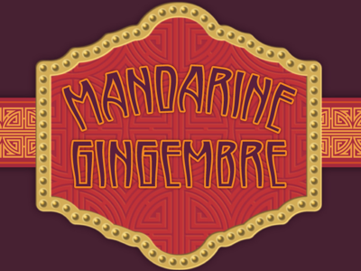 Mandarine Gingembre art nouveau china emboss foil stamping mandarin pattern typography