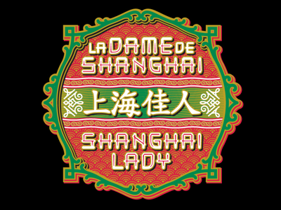 Shanghai Lady asian chinese english french logo ornamental pattern shanghai