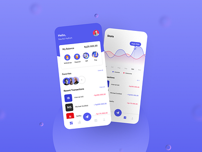 Mono Bank - Mobile Banking Apps Dashboard and Stats Screen