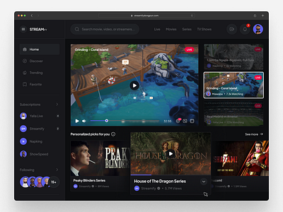 Video Streaming Platform by Naufal Hafiizh® for Pixelz on Dribbble