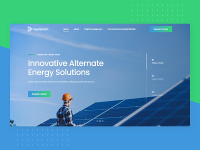 Landing Page : Green Energy branding design firstshot landing page ui ux web website