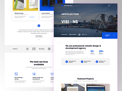 Creative Web Agency Concept branding design landing page ux web website