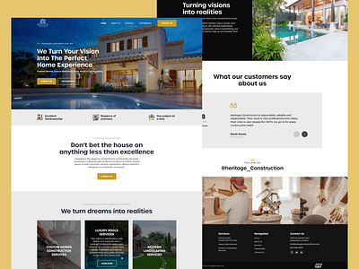 Construction Contractor Website Design construction contractor design landing page ui ux web website