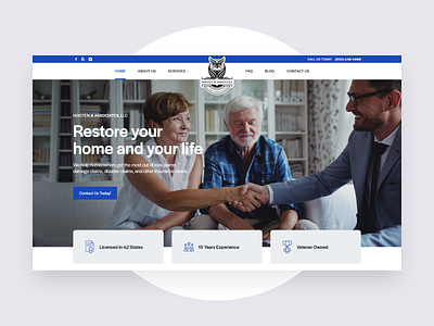 Website Design for an Insurance Claim Company design landing page ui ux web design website design