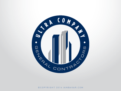 Ultra Contractors branding construction contractor logo