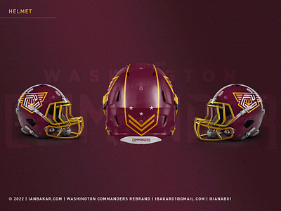 The Real Washington Commanders (Rebrand Pt 3 - Helmets) commanders football graphic design logo nfl redskins sports sports branding washington