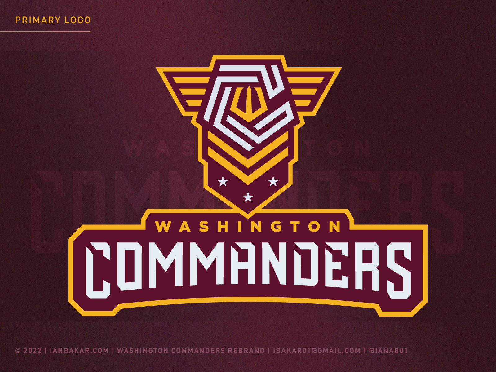 The Real Washington Commanders (Rebrand Pt 2 - Secondary Logos) by Ian  Bakar on Dribbble