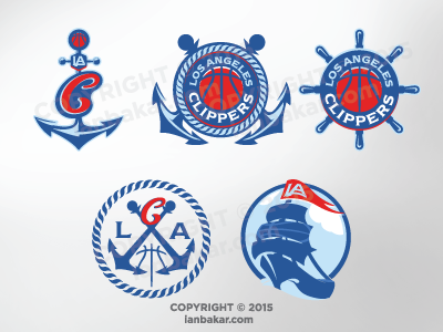 Los Angeles Clippers Brand Proposal: Secondaries basketball clippers logo los angeles nba