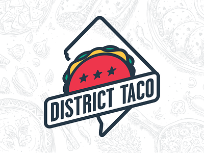 Taco Time dc district food logo mexican restaurant taco