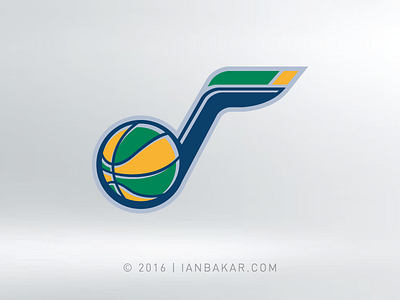 On Another Note.. basketball branding jazz logo nba sports utah
