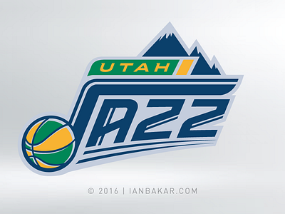 Mountains. And Jazzier Type basketball branding jazz logo nba sports utah