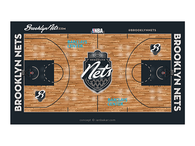 Just Missing A Herringbone Wood Pattern basketball brooklyn logo nba nets sports