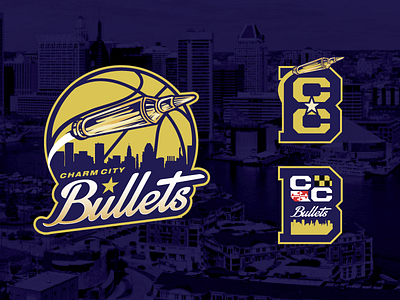 Baltimore Bullets // 'Charm City' basketball branding fantasy league logo sports team