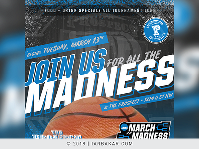 DC-Area Dine/Party Venue Event Promos - March Madness ad bar basketball ncaa promo social media sports