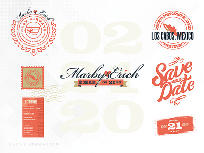 Getting Hitched in Mexico is a Thing branding invite wedding