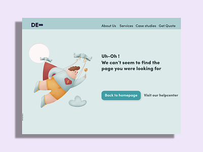 Error Page UI concept dailyui design graphic design website