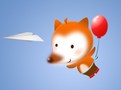 fox color cute doodle draw fox happy illustration