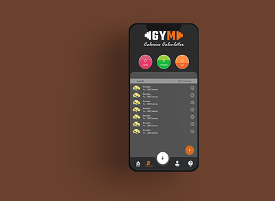 Calories Calculator (GYM UI Screen Redesign) dailyui design mobile app design mobile ui ui ui design uiux ux