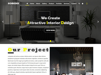 Homedek website design