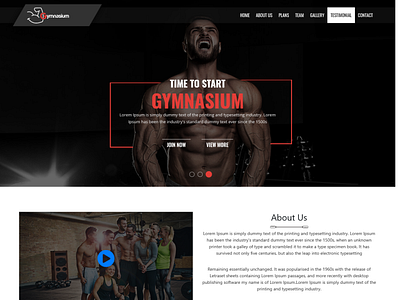 Gymnasium website Template