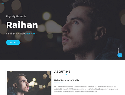 Personal Portfolio Website Design bootstrap css html javascript jquery responsive web design web development wordpress