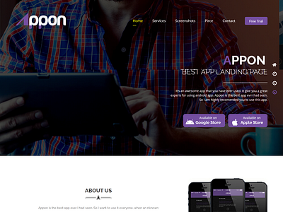 Appon App Langing Page Design