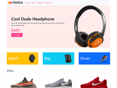 Panda-Commerce-Bootstrap-Responsive-website bootstrap css design ecommerc ecommerce design figma to html html javascript online strore psd to html web design web development web template website template