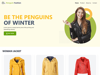 Penguin-Fashion-Tailwindcss-Responsive-Website css ecommerce design html html template responsive website tailwindcss web design web template
