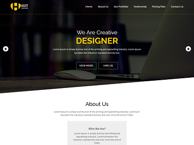 Hunt Portfolio Template css frontend development html template hunt html template javascript node js portfolio template react bootstrap react js web design web development