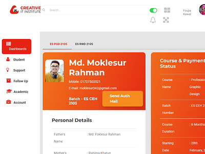 Student Dashboard Web Template