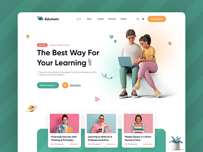E-learning website development
