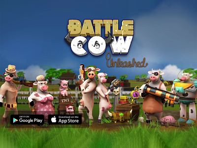 BattleCow - Ready for Action 3d art battlecow character design design digital art game game design illustration