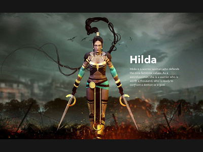 Hilda 2d game 3d 3d art 3d modeling character design design digital art game game design illustration