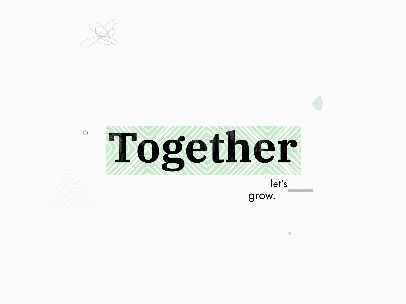 Together. Shot #2 2d animation animated gif animated type animated typography animation collage style design digital collage geometry into letters motion design pattern shape layer shapes stop motion texture