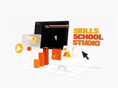 Skill School Studio - Animation for Skooldio 3d 3d animation fluent frosted glass glass system