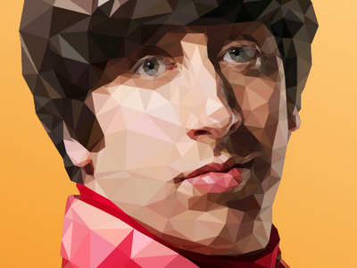 Howard - Low-Poly Illustration 3d art character clean color design illustration low poly minimal portrait the big bang theory vector