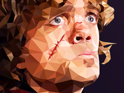 Tyrion - Low poly Game of Thrones 3d art blue character clean color design green minimal orange red vector