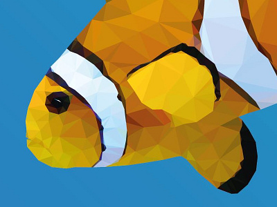More from "Underwater Life" blue clownfish design illustration low poly ocean orange polygons red vector web web design