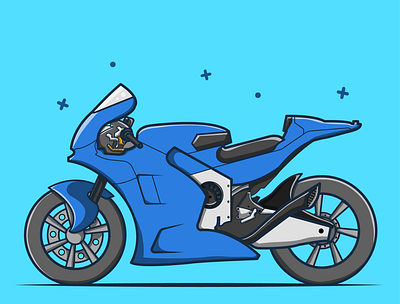 Motorcycle graphic design illustration lineart motorcycle vector